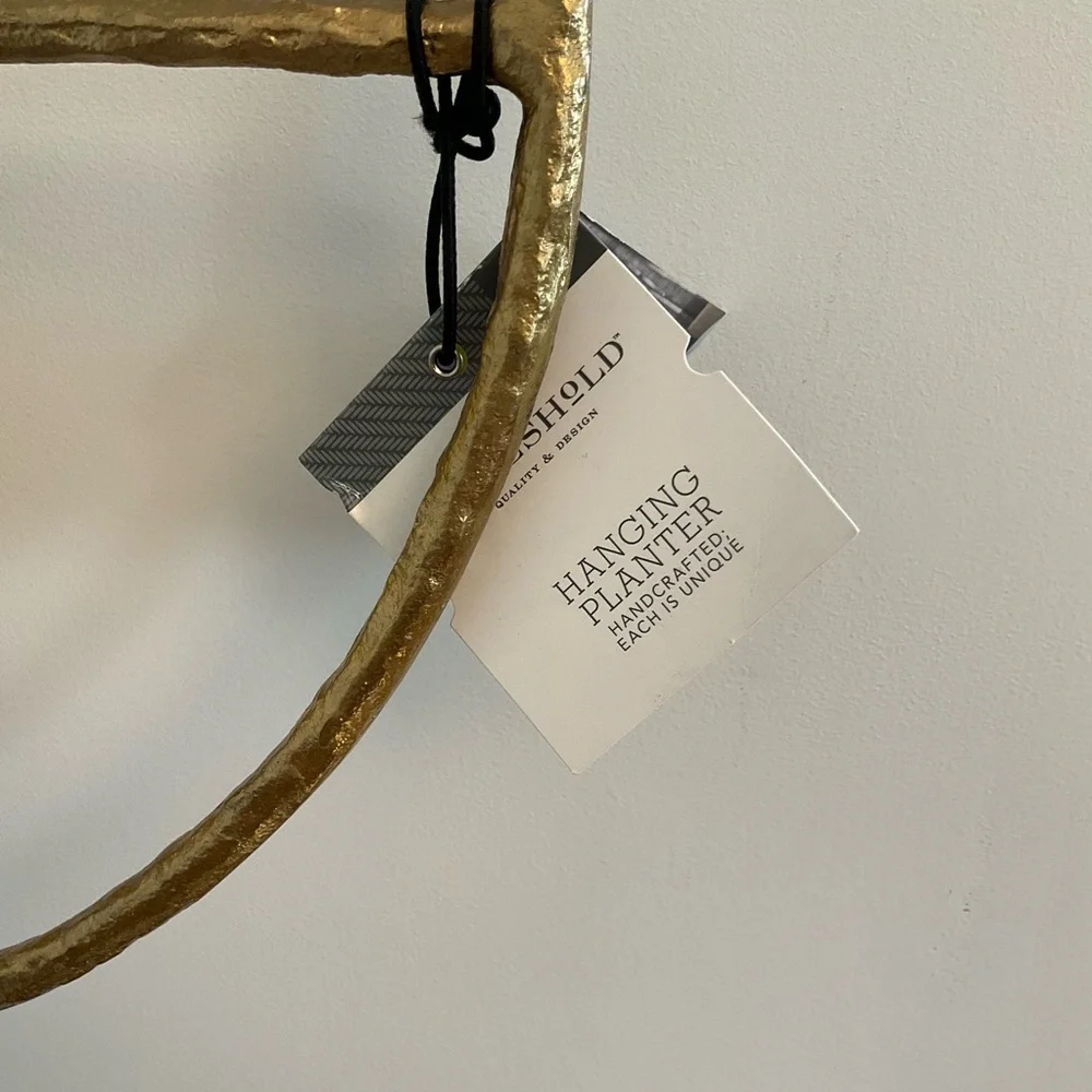 Threshold Gold Hanging Planter Bundle Set of 2 NWT